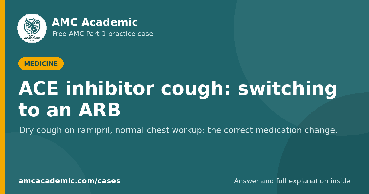 ACE inhibitor cough: switching to an ARB