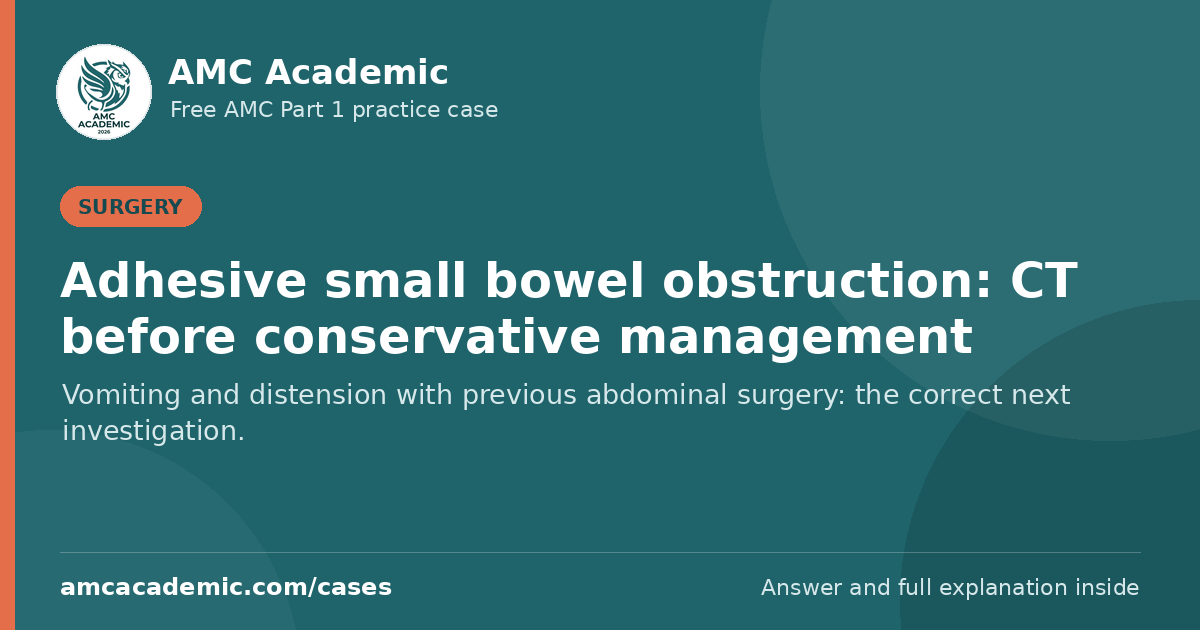 Adhesive small bowel obstruction: CT before conservative management