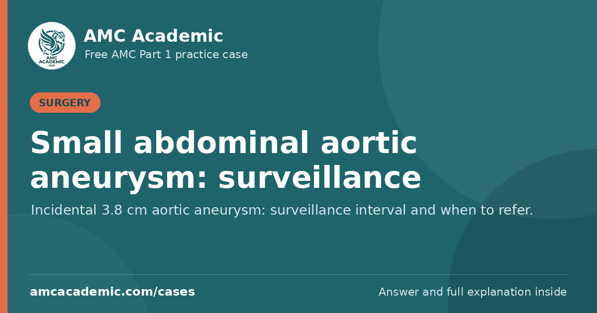 Small abdominal aortic aneurysm: surveillance