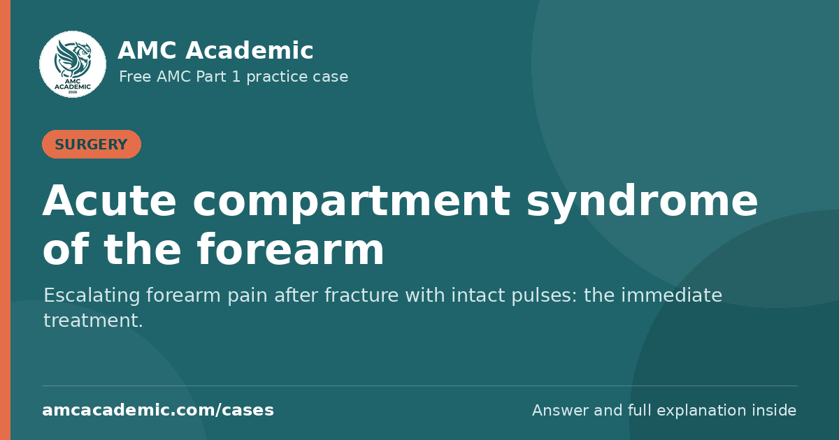 Acute compartment syndrome of the forearm