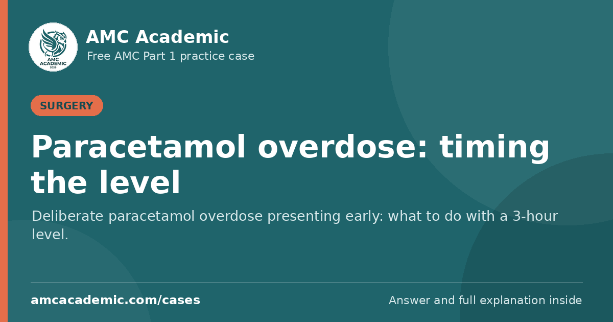 Paracetamol overdose: timing the level