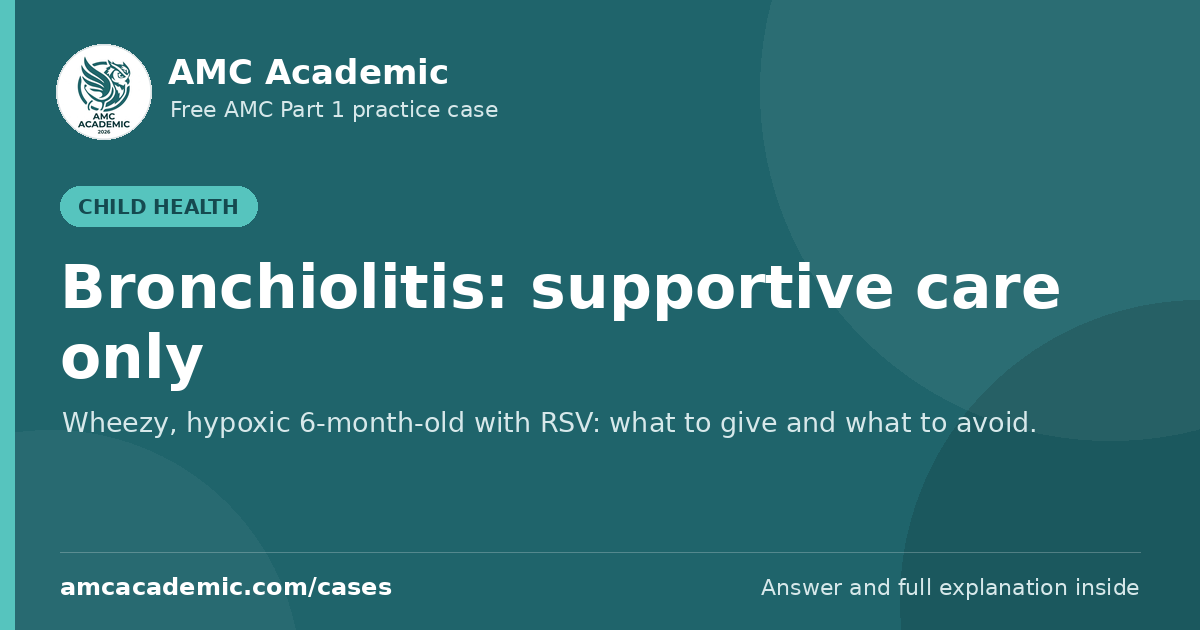 Bronchiolitis: supportive care only