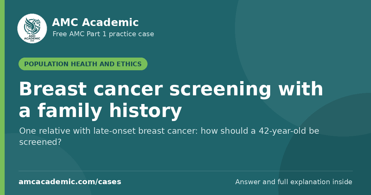Breast cancer screening with a family history
