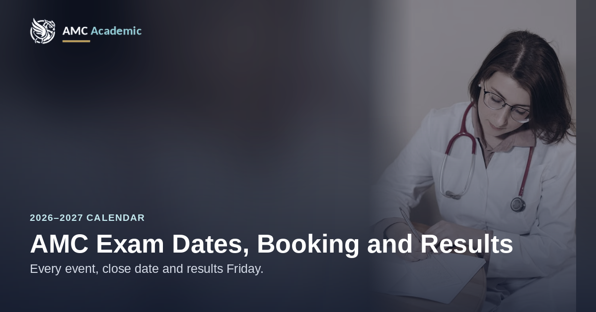 AMC exam dates, booking and results: the complete 2026–2027 timeline