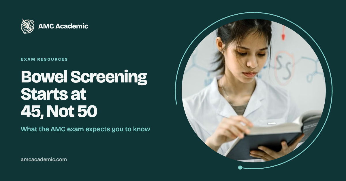 Bowel cancer screening in Australia: what the AMC exam expects you to know